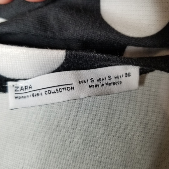 ZARA Dolman Sleeve Polka Dot Top Sz S - Picture 6 of 6